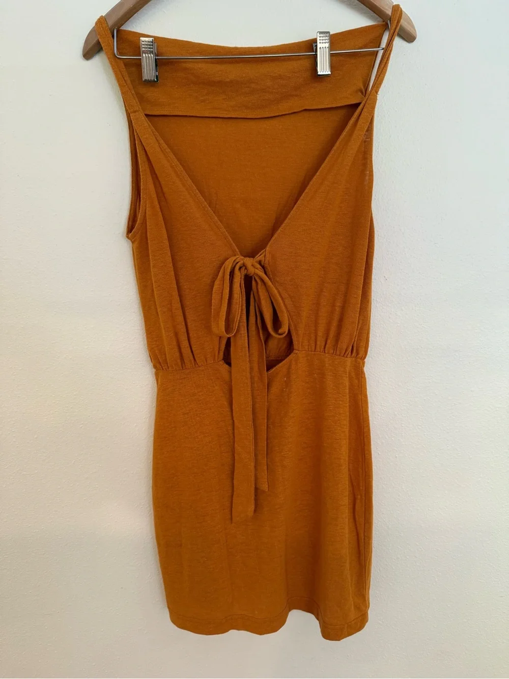 Free People Backless Sleeveless Orange Mini Dress - Picture 4 of 5